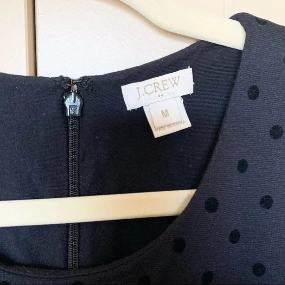 J.Crew Sleeveless Velvet Polka Dot Dress - Picture 9 of 11